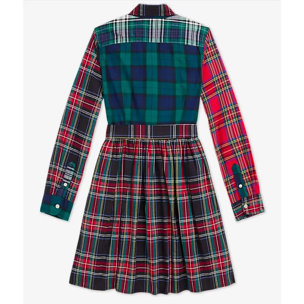 NEW POLO RALPH LAUREN Plaid Cotton Fun Shirtdress in assorted colors
